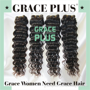 Grace plus 8-30" brazilian hair weave bundles deep wave deep curl 100 percent human hair